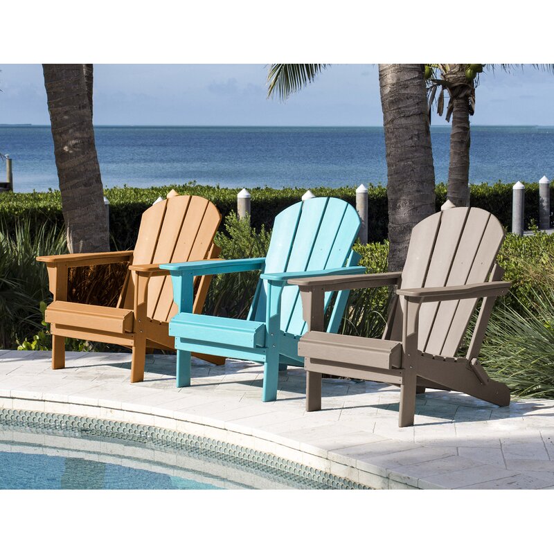 Panama Jack Plastic Folding Adirondack Chair Wayfair   Plastic Folding Adirondack Chair 